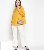 Basked in sun solid Linen tie-knot women top