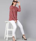 Sequnced printed regular women top