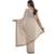 Tan printed pure georgette saree with blouse