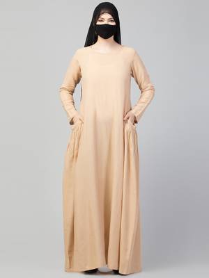 Designer Maxi Dress In Cotton With Pockets. 2