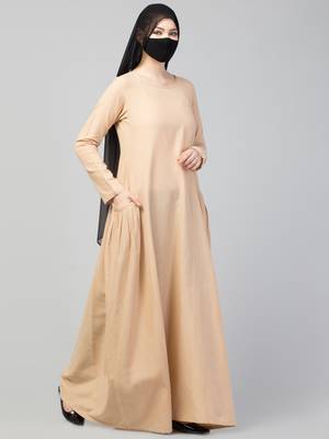 Designer Maxi Dress In Cotton With Pockets. 3
