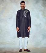 Black Acrylic Kurta