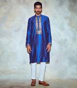 Cobalt Blue Box Kurta