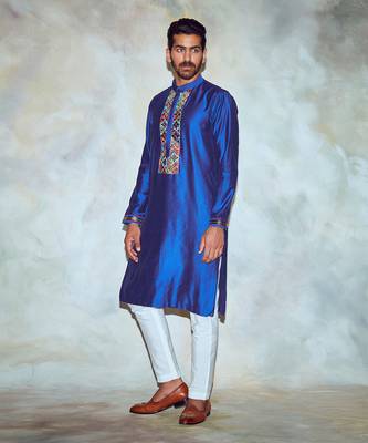Cobalt Blue Box Kurta 2