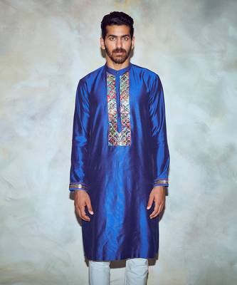 Cobalt Blue Box Kurta 3