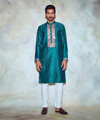 Dark Green Box Kurta 1