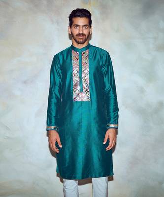 Dark Green Box Kurta 3