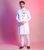 Blush Pink Kurta & Bandi