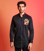 Black  With Multi Color Horse Shirt