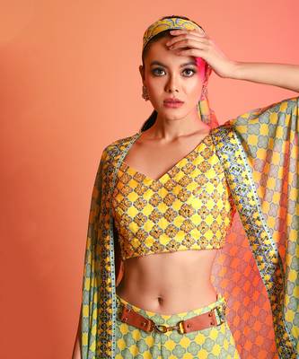 Yellow Sharara Set 2