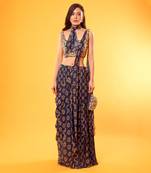 Blue Saree With Blouse