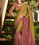 Classic Looking 3D Velvet Print Work Chiffon Sarees with Sequins work on border