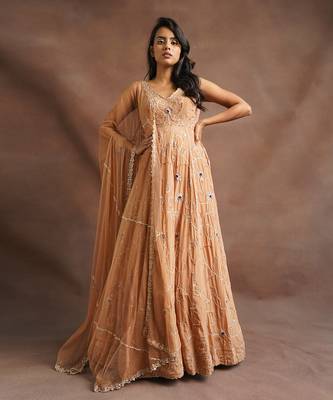 Ivory Anarkali With Dupatta 1