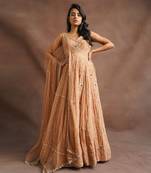Ivory Anarkali With Dupatta