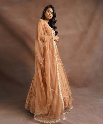 Ivory Anarkali With Dupatta 2