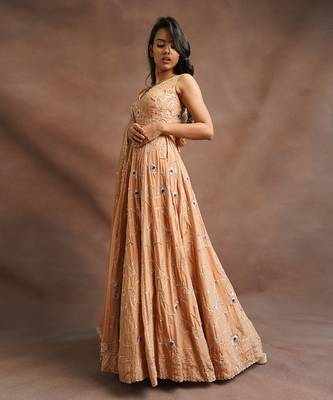 Ivory Anarkali With Dupatta 4