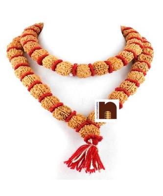  Original 5 Mukhi Rudraksha Kantha Mala Big Beads (54+1=55 Beads)(1 Pc) 1