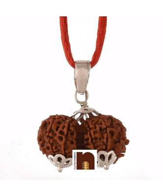 Gauri Shankar Rudraksha Pendant with Lab Certificate (Indonesian Small Bead) (1 Pc) 1