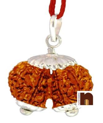 Gauri Shankar Rudraksha Pendant with Lab Certificate (Indonesian Small Bead) (1 Pc) 2