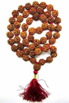  Natural Rudraksha Beads Kanthi Mala (54+1) Beads
