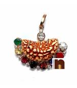 1 Mukhi | One Face Genuine Rudraksha Bead Navratan| Navratna Pendant (1 Pc)