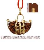  Damru Pendant In Brass Lab Certified (1 Pc)