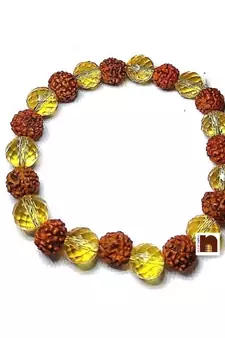  Yellow Sapphire | Citrine Diamond Cut Bracelet (1 Pc)