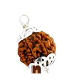 6 Mukhi Rudraksha | Six Faced Rudraksha Pendant With Lab Certificate (White Metal Pendant) (1 Pc)