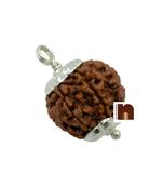 5 Mukhi Rudraksha | Five Faced Rudraksha Pendant With Lab Certificate (White Metal Pendant) (1 Pc)