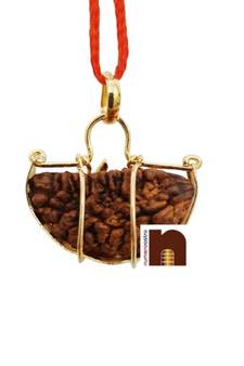 1 Mukhi | One Faced Rudraksha Om Brass Pendant (Premium Quality) ( Large Size) ( 4 Cms Approx) (1 Pc)