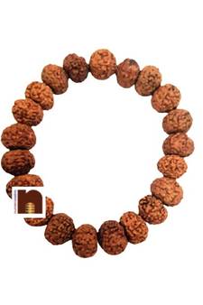  Original 9 Mukhi Indonesian Rudraksha Bracelet (Stretchable) (1 Pc)