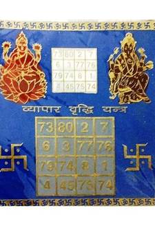Shri Vyapar Vridhi Colour Yantra In Brass (Pack of 1)