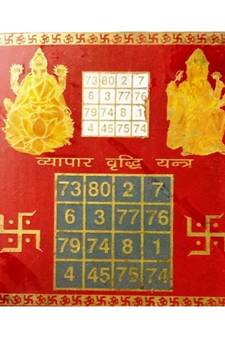 Shri Vyapar Vridhi Yantra In Brass Colour Yantra (8 Cms) (Pack of 1)