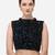 Navy Blue Velvet Blouse With Collar Neck  (BL 20084 NavyBlue)