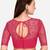 Embroidered & Sequences Work Pink Net Blouse With Boat Neck   Pink)FreeSize