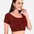 Sequences Work Red Net Blouse With Round Neck (BL 20089 Red)FreeSize