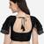 Embroidered & Sequences Work Black Net Boat Neck Blouse