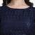 Embroidered & Sequences Work Navy Blue Net Boat Neck Blouse