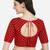 Jacquard Red Boat Neck Blouse