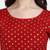 Jacquard Red Boat Neck Blouse
