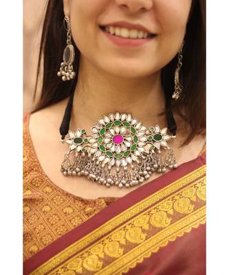Silver Gauri Necklace Set 1