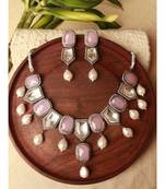 Pink & White Raaz Necklace Set