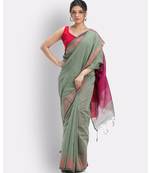 Clay Handloom Cotton blend Saree