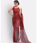 Red handloom bengal cotton saree