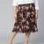 Coated brown floral print elasticated plus size women skirt