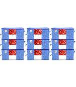 Leheriya Printed 3 Pieces Non Woven Fabric Under Bed Storage Bag Cloth Organiser Blanket Cover