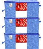 Leheriya Printed 6 Pieces Non Woven Fabric Under Bed Storage Bag Cloth Organiser Blanket Cover