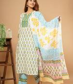 White printed cotton cotton-kurtis