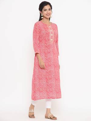 Red printed rayon kurtas-and-kurtis 2