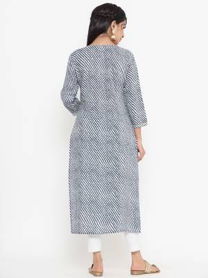 Grey printed rayon kurtas-and-kurtis 3